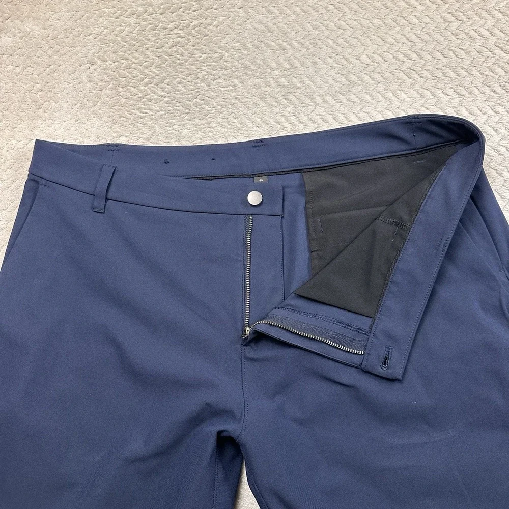 Lululemon Commission Pant Chinos Classic Warpstreme Mens Sz 40x31 Navy Blue